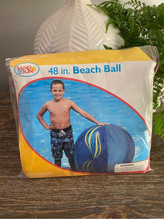 Sand N Sun Other - Vintage Rare Sand N Sun 48" Jumbo Inflatable Pool Beach Ball M-PO2-0043-C Blue